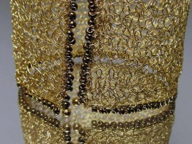 Bracciale Fascia oro bordo perline