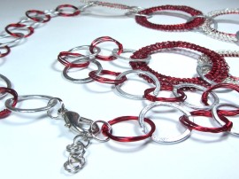 Collana Silver and red