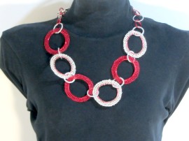 Collana Silver and red